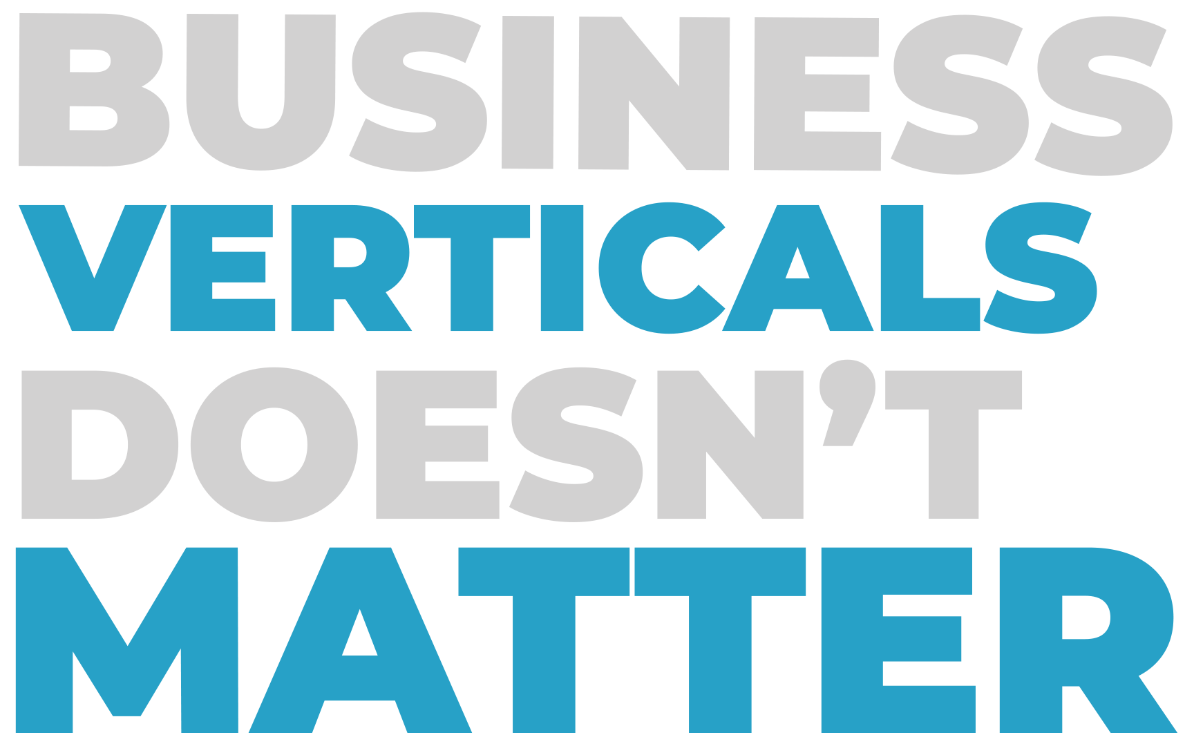business verticals doesnt matter