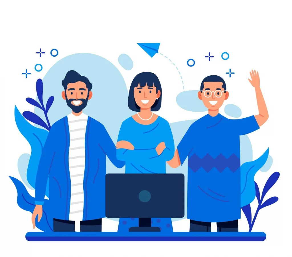 Outsourcing software development vector image